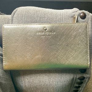 Gold Kate Spade wallet/clutch